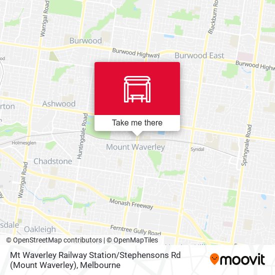 Mapa Mt Waverley Railway Station / Stephensons Rd (Mount Waverley)