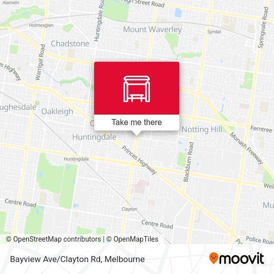 Bayview Ave/Clayton Rd map