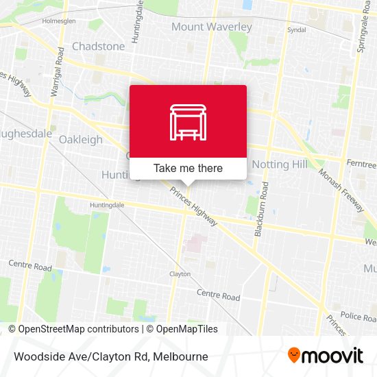 Woodside Ave/Clayton Rd map