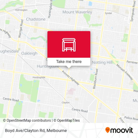 Boyd Ave/Clayton Rd map