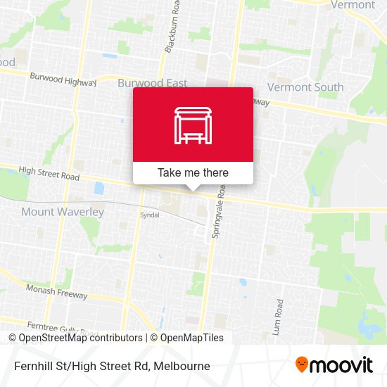 Fernhill St/High Street Rd map