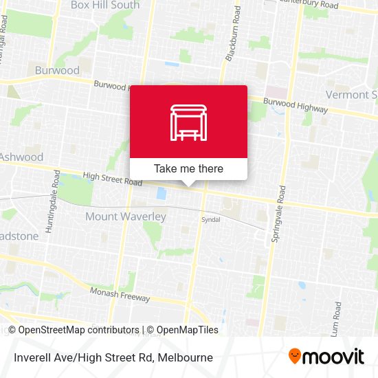 Inverell Ave/High Street Rd map