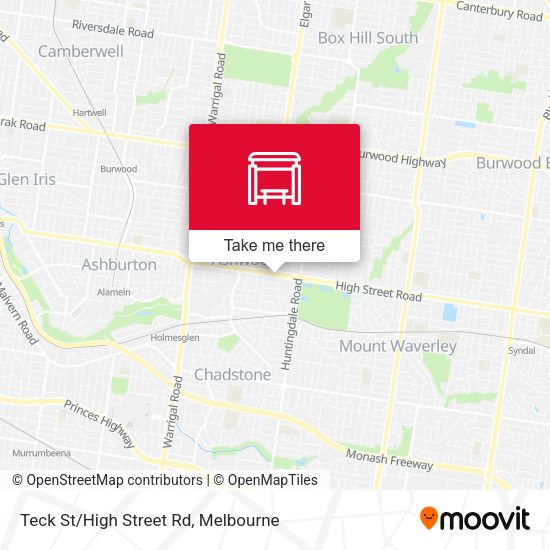 Teck St/High Street Rd map