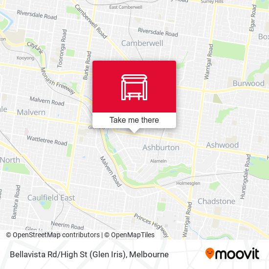 Bellavista Rd / High St (Glen Iris) map