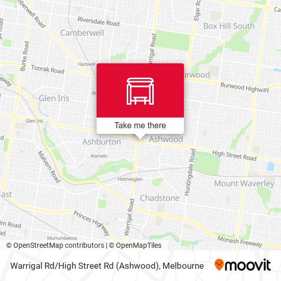 Warrigal Rd / High Street Rd (Ashwood) map