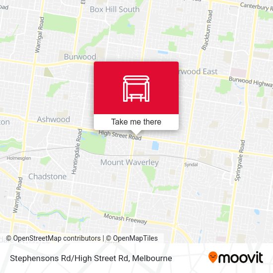 Stephensons Rd/High Street Rd map