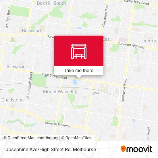 Josephine Ave/High Street Rd map