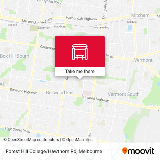 Forest Hill College / Hawthorn Rd map