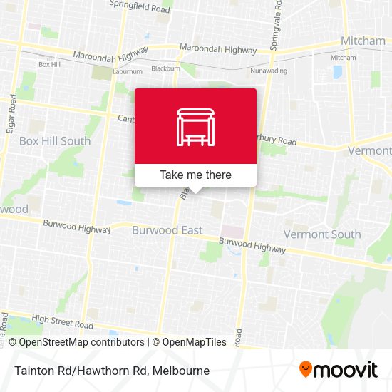 Tainton Rd/Hawthorn Rd map