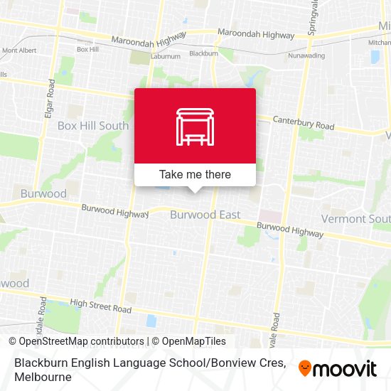Blackburn English Language School / Bonview Cres map