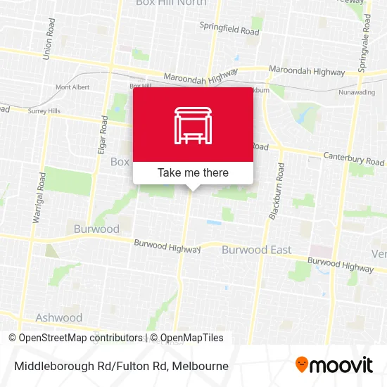 Mapa Middleborough Rd/Fulton Rd