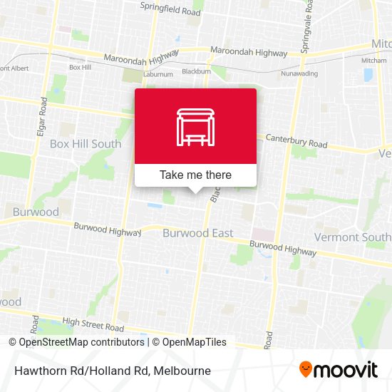 Hawthorn Rd/Holland Rd map