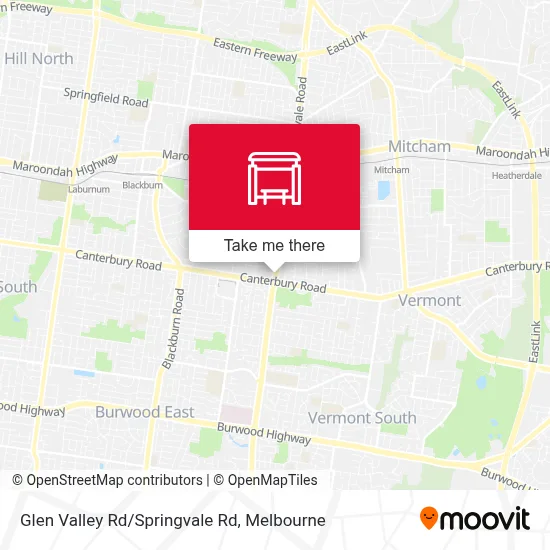 Mapa Glen Valley Rd/Springvale Rd