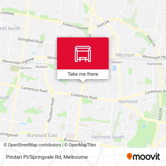 Pindari Pl/Springvale Rd map