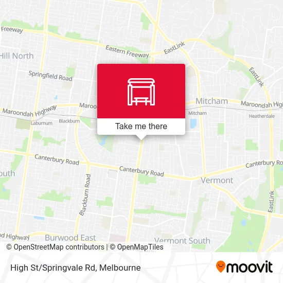 Mapa High St/Springvale Rd