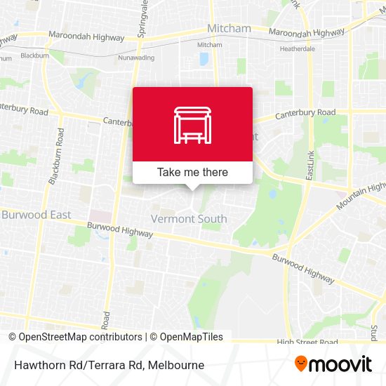 Hawthorn Rd/Terrara Rd map