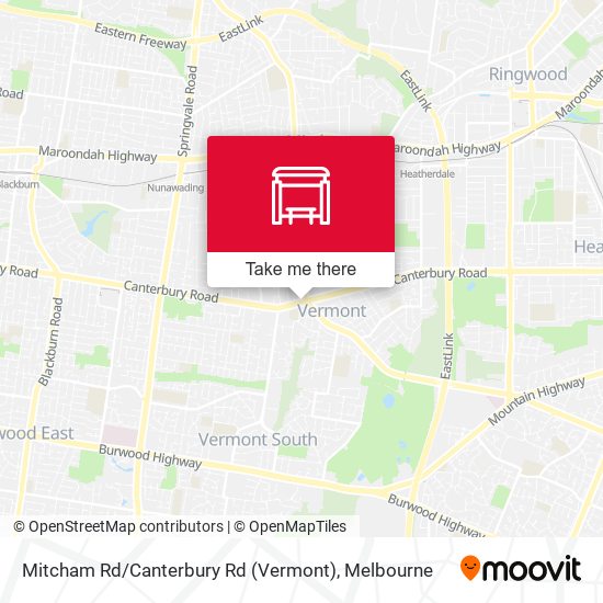 Mitcham Rd / Canterbury Rd (Vermont) map