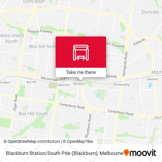 Blackburn Station / South Pde map