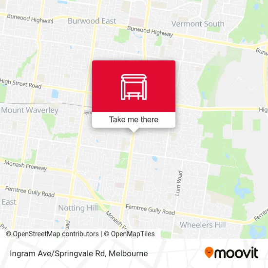 Mapa Ingram Ave/Springvale Rd
