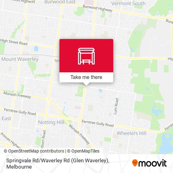 Mapa Springvale Rd / Waverley Rd (Glen Waverley)