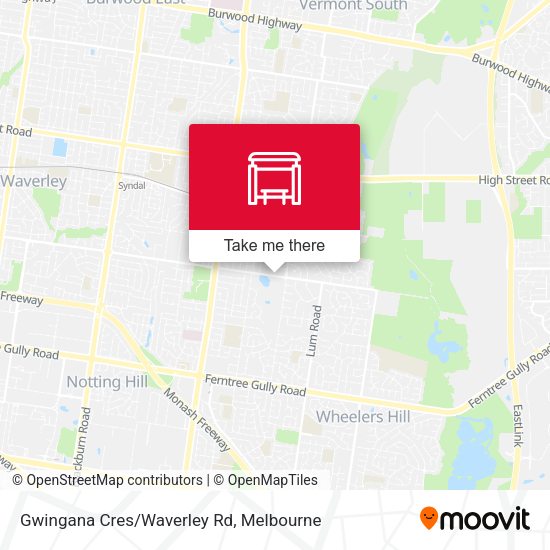 Gwingana Cres/Waverley Rd map