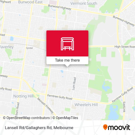 Lansell Rd/Gallaghers Rd map