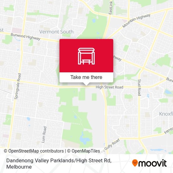 Dandenong Valley Parklands / High Street Rd map