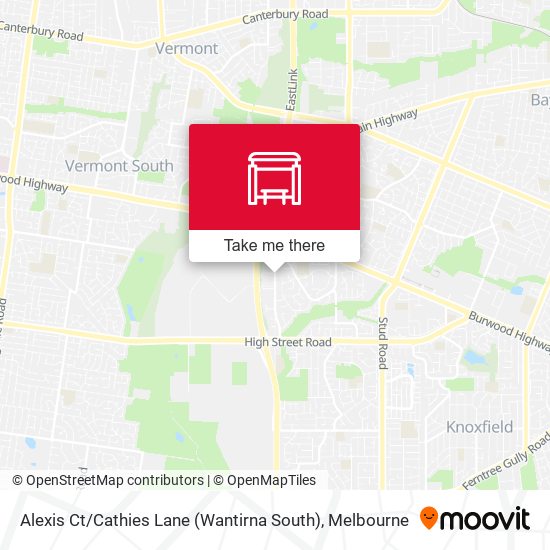 Alexis Ct / Cathies Lane (Wantirna South) map