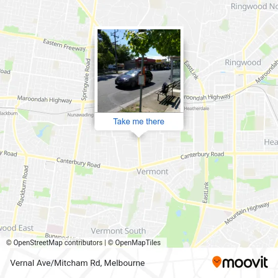 Vernal Ave/Mitcham Rd map
