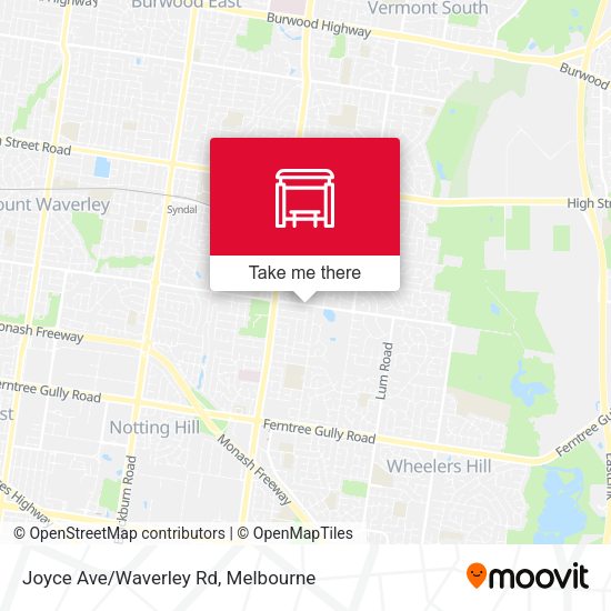 Joyce Ave/Waverley Rd map