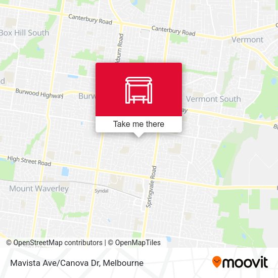 Mavista Ave/Canova Dr map