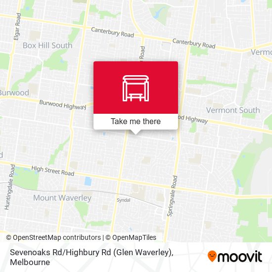 Sevenoaks Rd / Highbury Rd (Glen Waverley) map