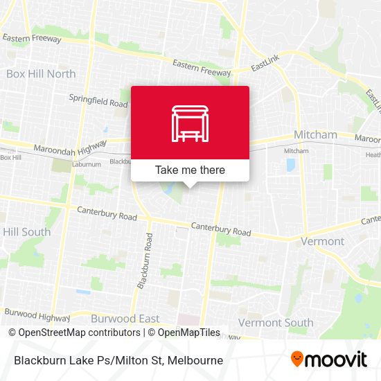 Blackburn Lake Ps/Milton St map