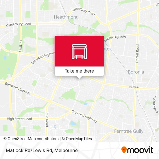 Matlock Rd/Lewis Rd map