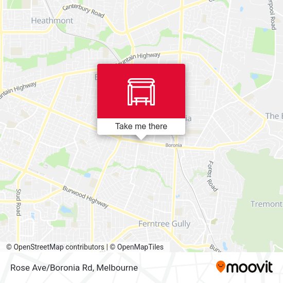 Rose Ave/Boronia Rd map