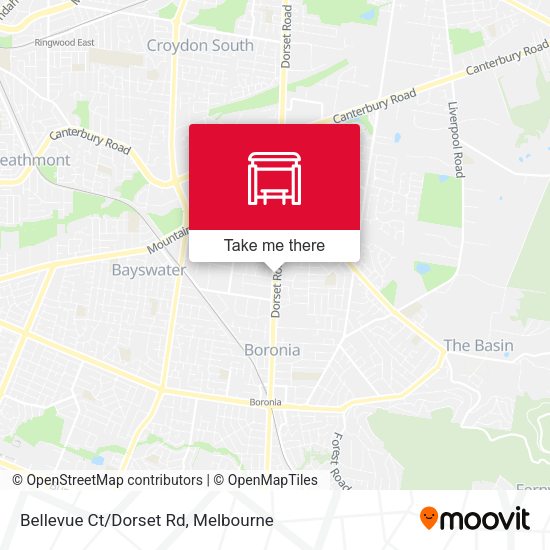 Bellevue Ct/Dorset Rd map