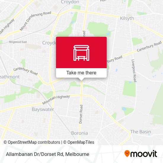 Allambanan Dr/Dorset Rd map