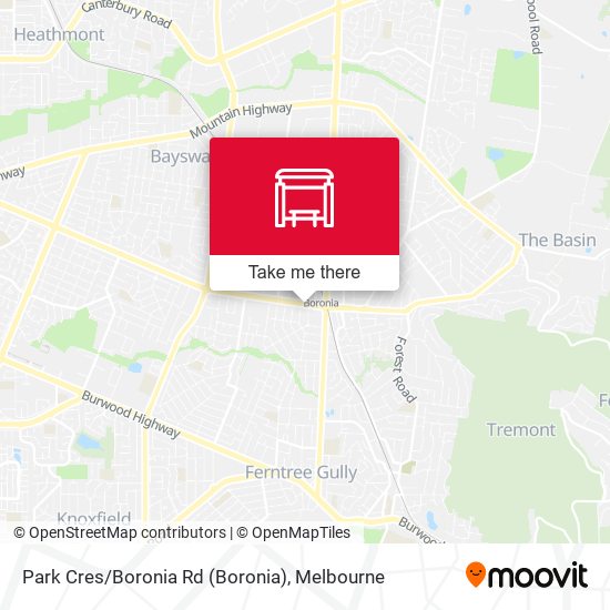 Park Cres/Boronia Rd map