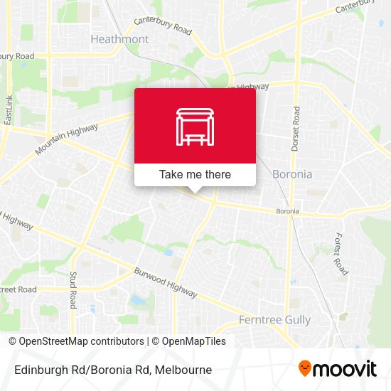 Edinburgh Rd/Boronia Rd map