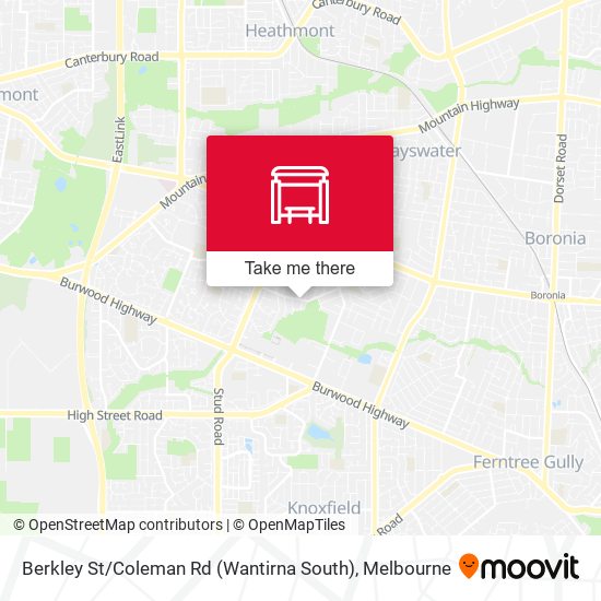 Berkley St / Coleman Rd (Wantirna South) map