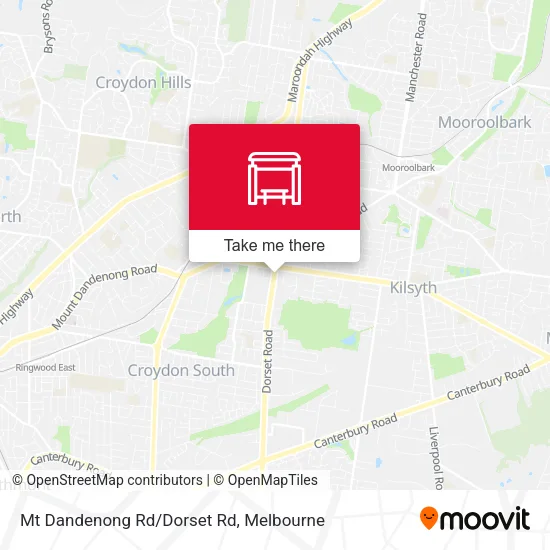 Mt Dandenong Rd/Dorset Rd map