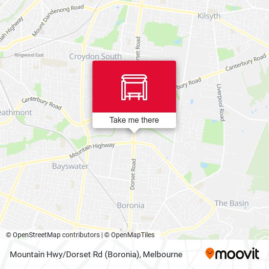 Mapa Mountain Hwy / Dorset Rd (Boronia)