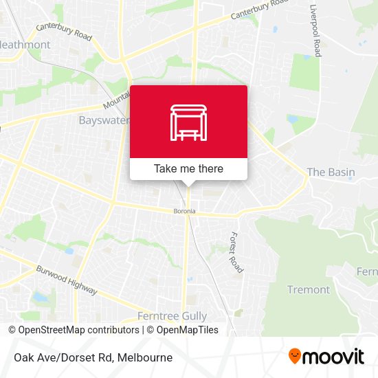 Oak Ave/Dorset Rd map