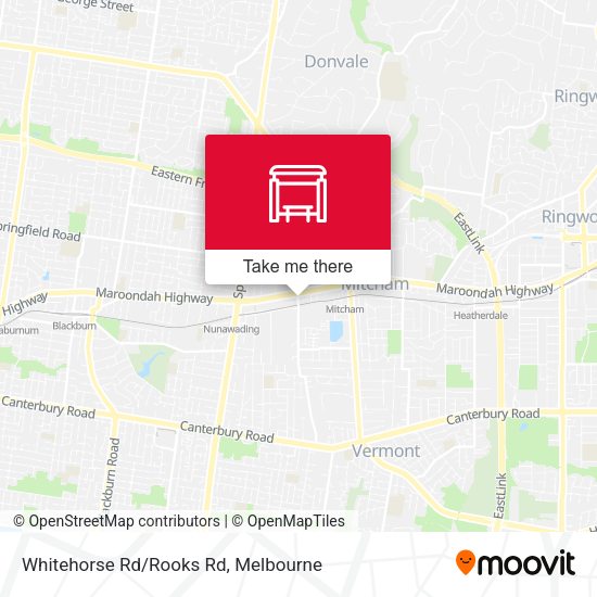 Whitehorse Rd/Rooks Rd map