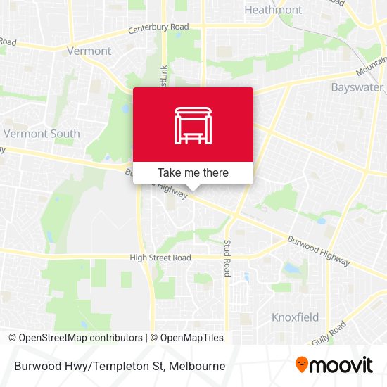 Burwood Hwy/Templeton St map