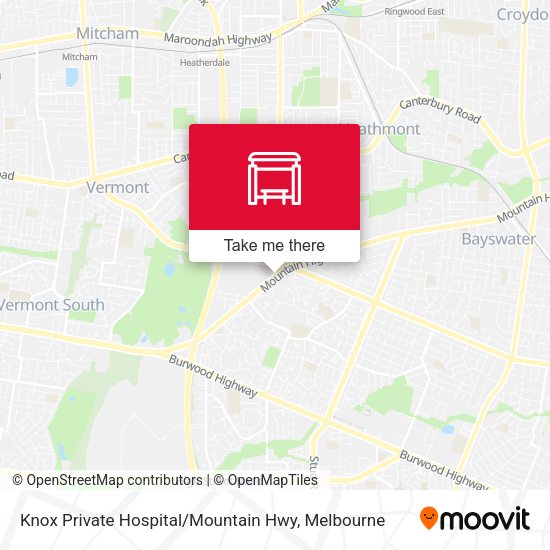 Knox Private Hospital / Mountain Hwy map