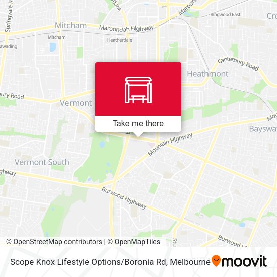 Scope Knox Lifestyle Options / Boronia Rd map