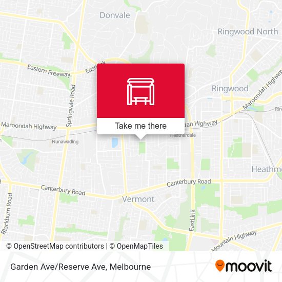 Garden Ave/Reserve Ave map