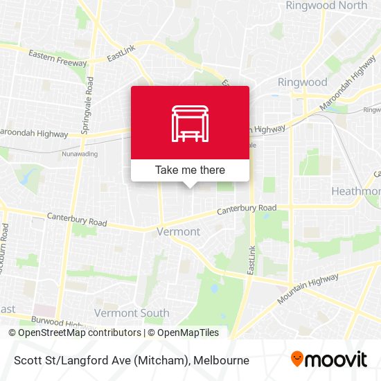 Scott St / Langford Ave (Mitcham) map