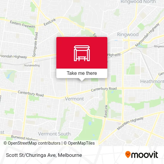 Mapa Scott St/Churinga Ave